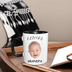 Personalized Baby Face Photo Mug For Mommy Daddy Grandpa Grandma