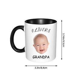 Personalized Baby Face Photo Mug For Mommy Daddy Grandpa Grandma