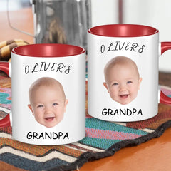 Personalized Baby Face Photo Mug For Mommy Daddy Grandpa Grandma