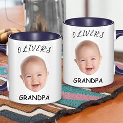 Personalized Baby Face Photo Mug For Mommy Daddy Grandpa Grandma