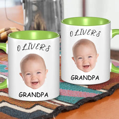 Personalized Baby Face Photo Mug For Mommy Daddy Grandpa Grandma