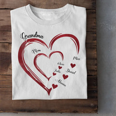 Mommy's Sweet hearts - Family Personalized Custom Unisex T-shirt, Hoodie - Gift For Grandma