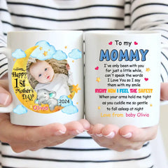 Personalized Custom First Mother's Day Elephant Photo Mug