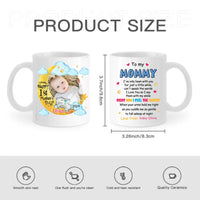 Personalized Custom First Mother's Day Elephant Photo Mug