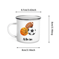 Personalized Sport Mug Kids Mug - Soccer Baseball Basketball