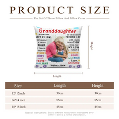 Personalized Custom Photo Pillow Gift For Granddaughter