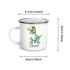 Personalized Truck Train Airplane Vehicles / Dinosaur Mug for Kids - Hot Chocolate / Milk Mug