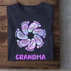 Family Personalized Custom Unisex T-shirt - Birthday Gift For Grandma, Happiness Is Being A Grandma