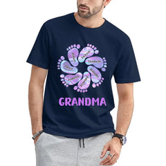 Family Personalized Custom Unisex T-shirt - Birthday Gift For Grandma, Happiness Is Being A Grandma