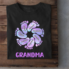 Family Personalized Custom Unisex T-shirt - Birthday Gift For Grandma, Happiness Is Being A Grandma