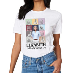 Family Personalized Custom Unisex T-shirt- Gift For Mom, Grandma, Custom Photo In My Mom Era