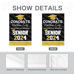 Best Gift Idea Graduation Garden Flag, Class of 2024, Senior Gift