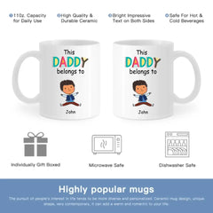 Personalized Custom Mug Life Is Just Better With kids, This Grandpa belongs to Kids Mug