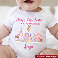 Personalized Baby Onesie - First Easter For Baby Boy/Girl