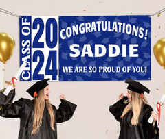 Personalized Class of 2024 Graduation Banner - Graduation Party Décor