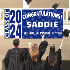 Personalized Class of 2024 Graduation Banner - Graduation Party Décor