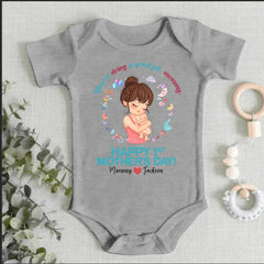 Mother and Baby - You're doing a great job mommy happy 1st mother's day - Personalized Baby Onesie