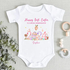 Personalized Baby Onesie - First Easter For Baby Boy/Girl