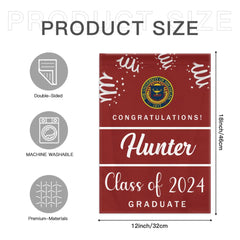 Custom Graduation School Logo Flag, College Class of 2024 Grad Flag