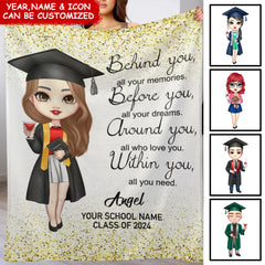 Free shipping✈️Class of 2024 Graduation Custom Blanket-Graduation Gift