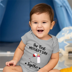 Personalized Baby Onesie/ T-shirt - Mother's Day Gift Idea For Baby/Mom - Our First Mother's Day Together