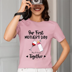 Personalized Baby Onesie/ T-shirt - Mother's Day Gift Idea For Baby/Mom - Our First Mother's Day Together