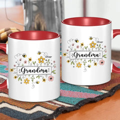 Family Personalized Custom Mug - Gift For Mom, Grandma