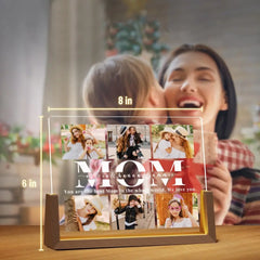 Personalized Custom Photos Picture Frame with LED, Valentines Day Gifts for Mom