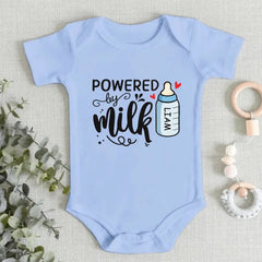 Powered By Milk - Family Personalized Custom Baby Onesie