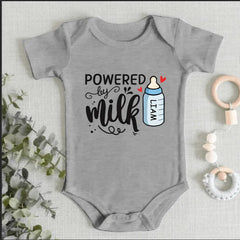 Powered By Milk - Family Personalized Custom Baby Onesie