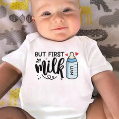 Powered By Milk - Family Personalized Custom Baby Onesie