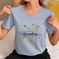 Family Personalized Custom T-shirt - Gift For Mom, Grandma