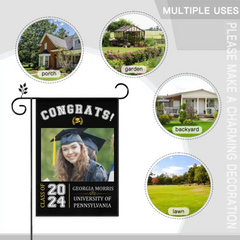 Graduation Celebration - Graduation Gift - Personalized Custom Photo Flag