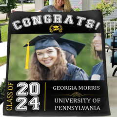 Graduation Celebration - Graduation Gift - Personalized Custom Photo Blanket