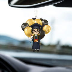 Personalized Balloons Graduation Boy Happily Ornament - Ability to Customize Photos