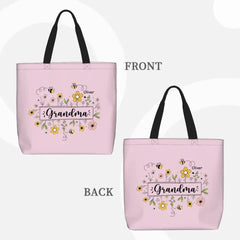 Family Personalized Garden Bees Zippered Bag For Grandma