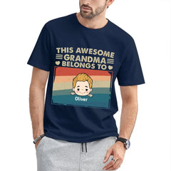 Personalized T Shirt - This Awesome Nana Mommy Daddy Belongs To These Kids