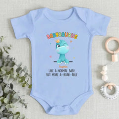 I Am A Babysaurus - Family Personalized Custom Baby Onesie - Mother's Day, Baby Shower Gift, Gift For First Mom