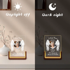 Sympathy Gift - Custom Photo Your Light Will Always Shine In My Heart - Memorial Personalized Custom Shaped LED Night Light