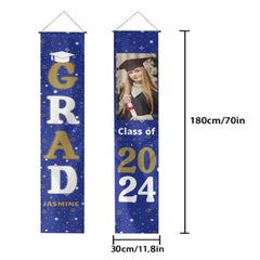 Personalized Custom 1 Photo Graduation Door Banner Party Decorations