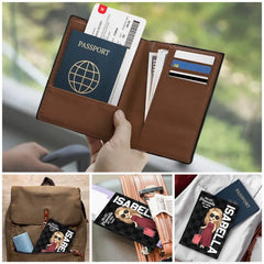 Personalized Passport Holder Travel Essentials For travel Enthusiast Travel - Gifts For Family Friends