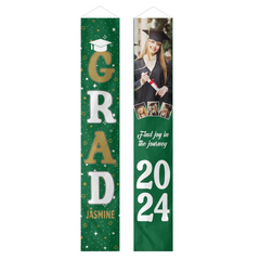 Personalized Custom 4 Photo Graduation Door Banner Party Decorations