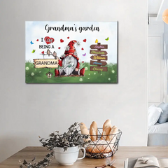 Love Being A Grandma - Family Personalized Custom Horizontal Canvas