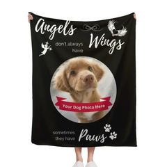 Personalized Blanket Gifts For Pet Owner Dog Cat Lovers - Angels don't always have Wings