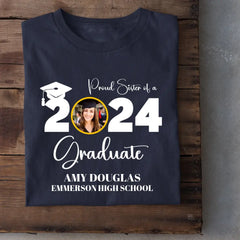 Custom Graduation Photo Shirt, Proud Mom Of A Graduate