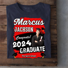 Graduation Shirt Custom Photo Congrats 2024