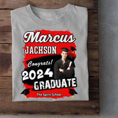 Graduation Shirt Custom Photo Congrats 2024