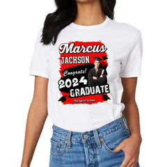 Graduation Shirt Custom Photo Congrats 2024