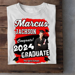 Graduation Shirt Custom Photo Congrats 2024