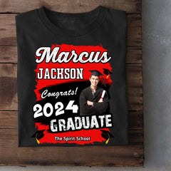 Graduation Shirt Custom Photo Congrats 2024